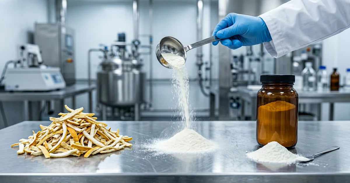 How modified citrus pectin is made — citrus peel drying and milling process for MCP supplement production