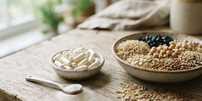 IP6 inositol capsules with whole grains and legumes