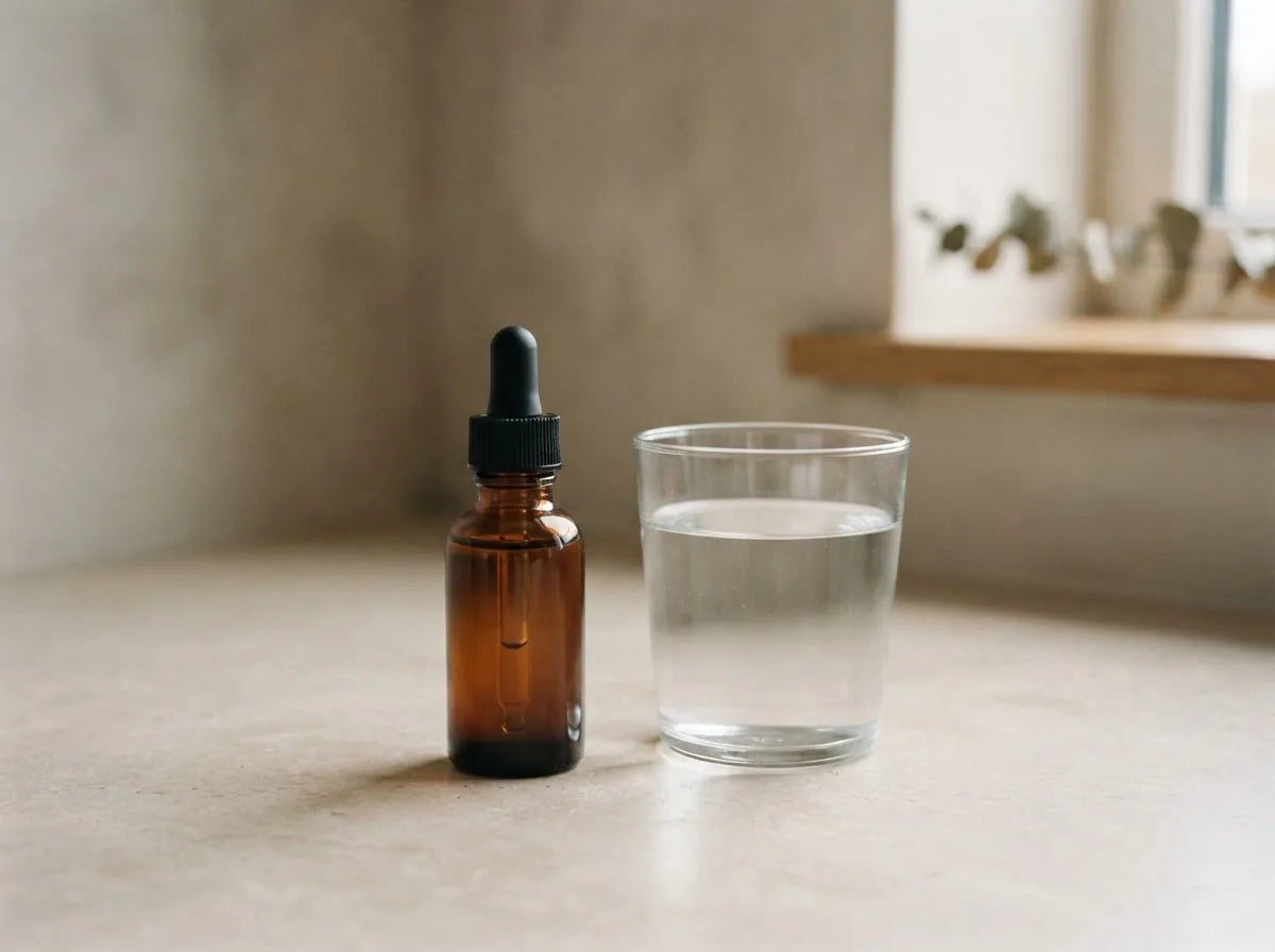 A single iodine bottle illustrating safe, moderate use