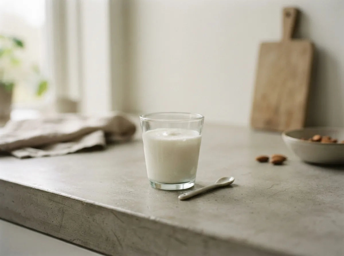A single glass of kefir illustrating moderate kefir intake