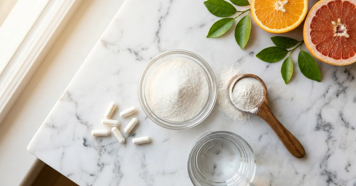 Pectine d'agrumes modifiée en poudre et en capsules, à utiliser avec des agrumes frais — guide posologique