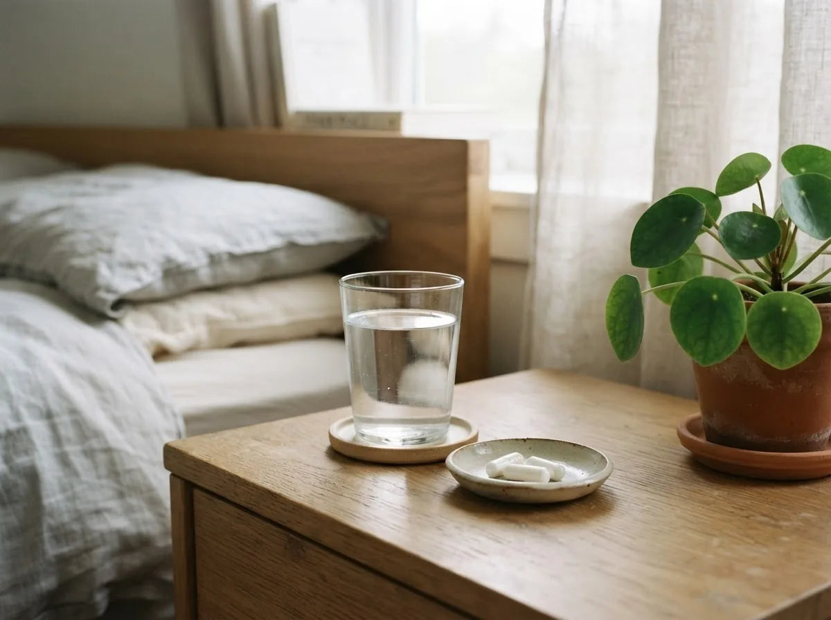 NAC capsules in a calm setting for mood and mental wellbeing