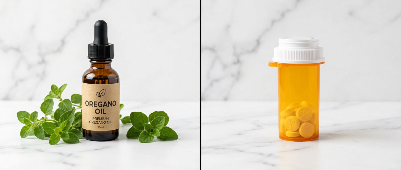 oregano oil vs antibiotics hero