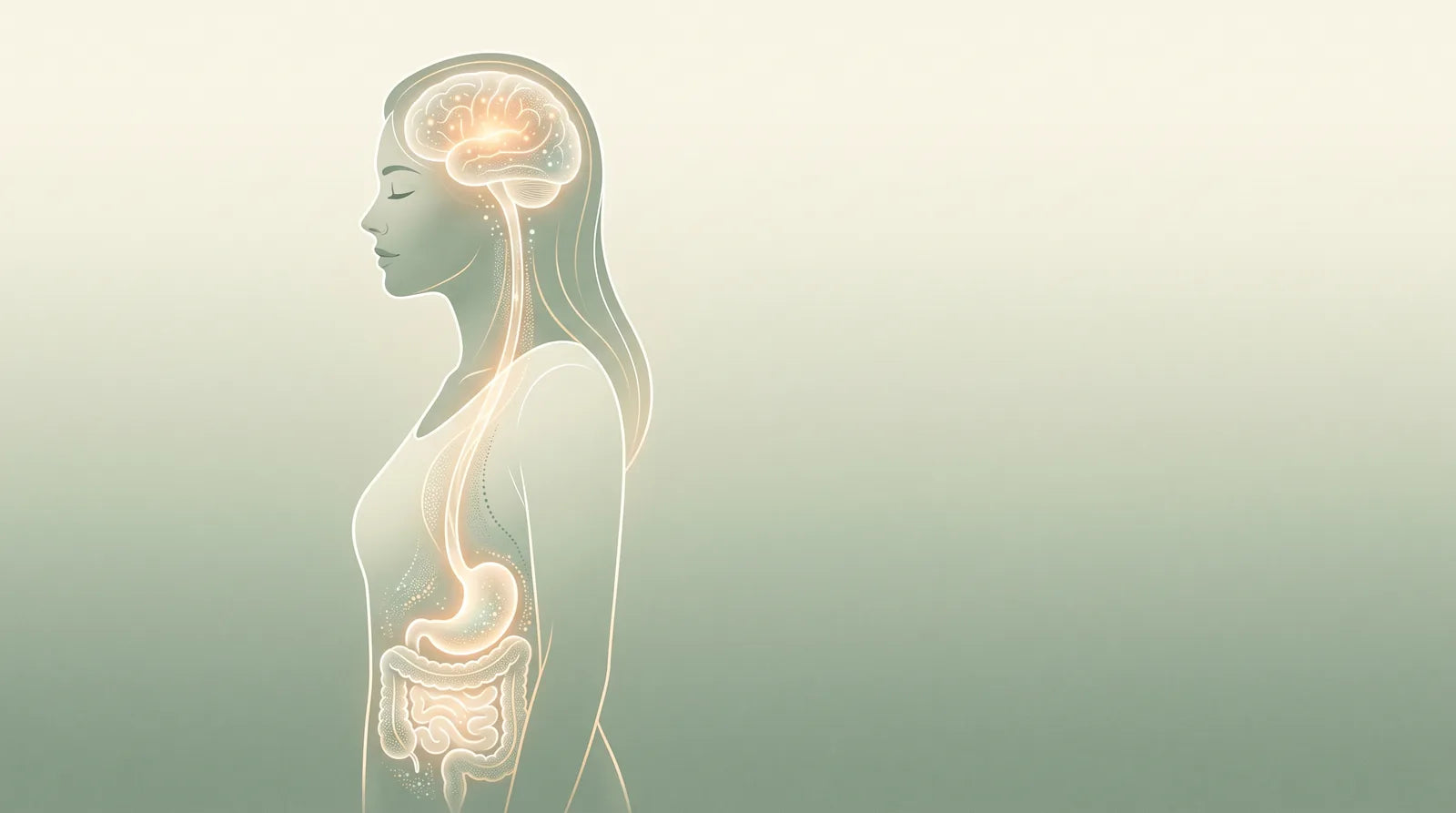 Conceptual gut-brain connection illustrating how parasitic infections may disrupt cognitive clarity and cause brain fog