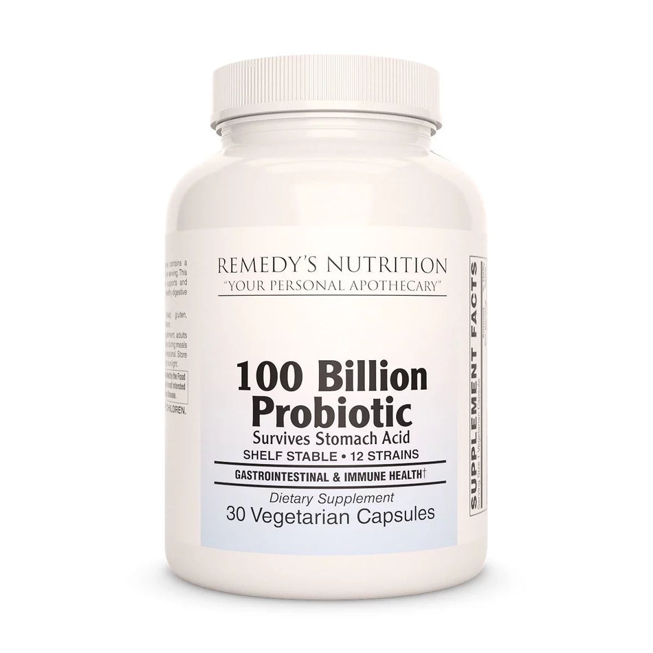 Image of Remedy's Nutrition® 100 Billion Cultures Probiotic. 12 Strains, Enteric Coated Survives Stomach Acid. Shelf stable.