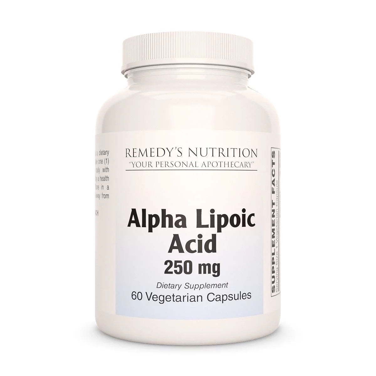 Alpha Lipoic Acid (ALA) 250 mg, 60 Vegan Capsules