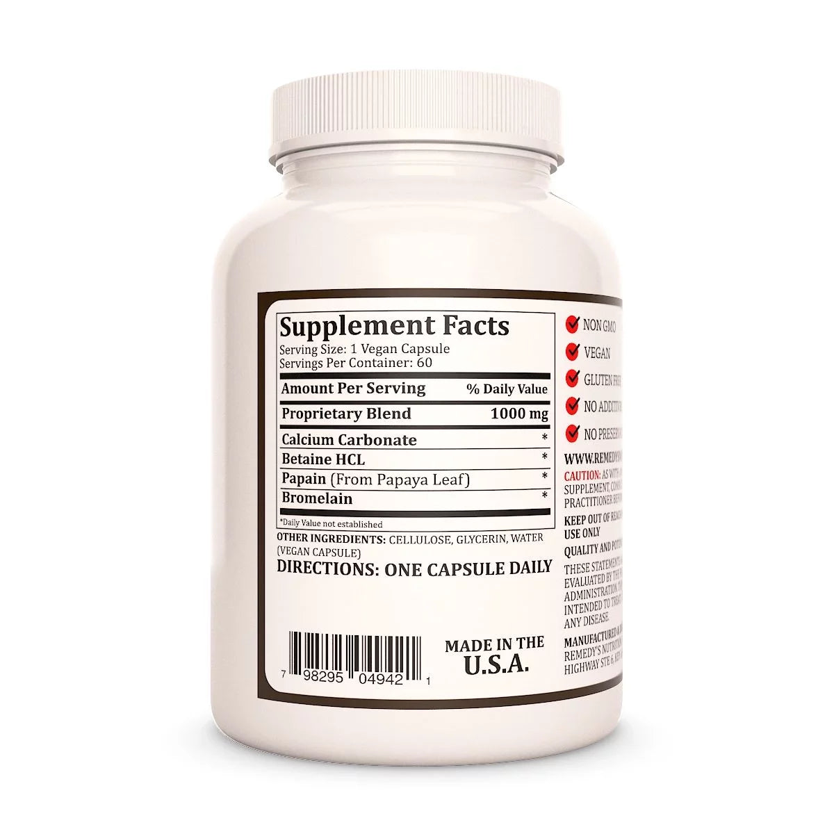 Betaine HCL with Pepsin | Stomach Acid & Digestion Support Betaine HCL with Pepsin | Stomach Acid & Digestion Support