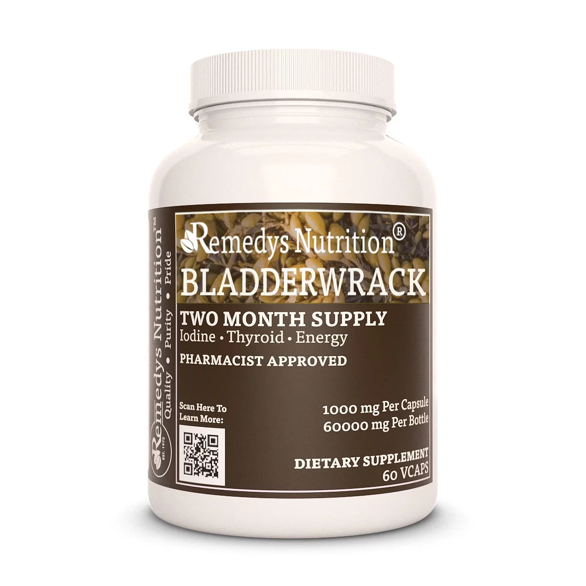 Bladderwrack 1000 mg, 60 Vegan Capsules