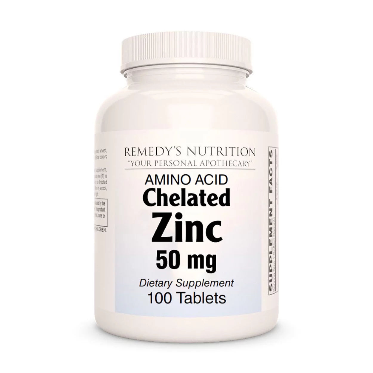 Chelated Zinc 50mg, 100 Tablets