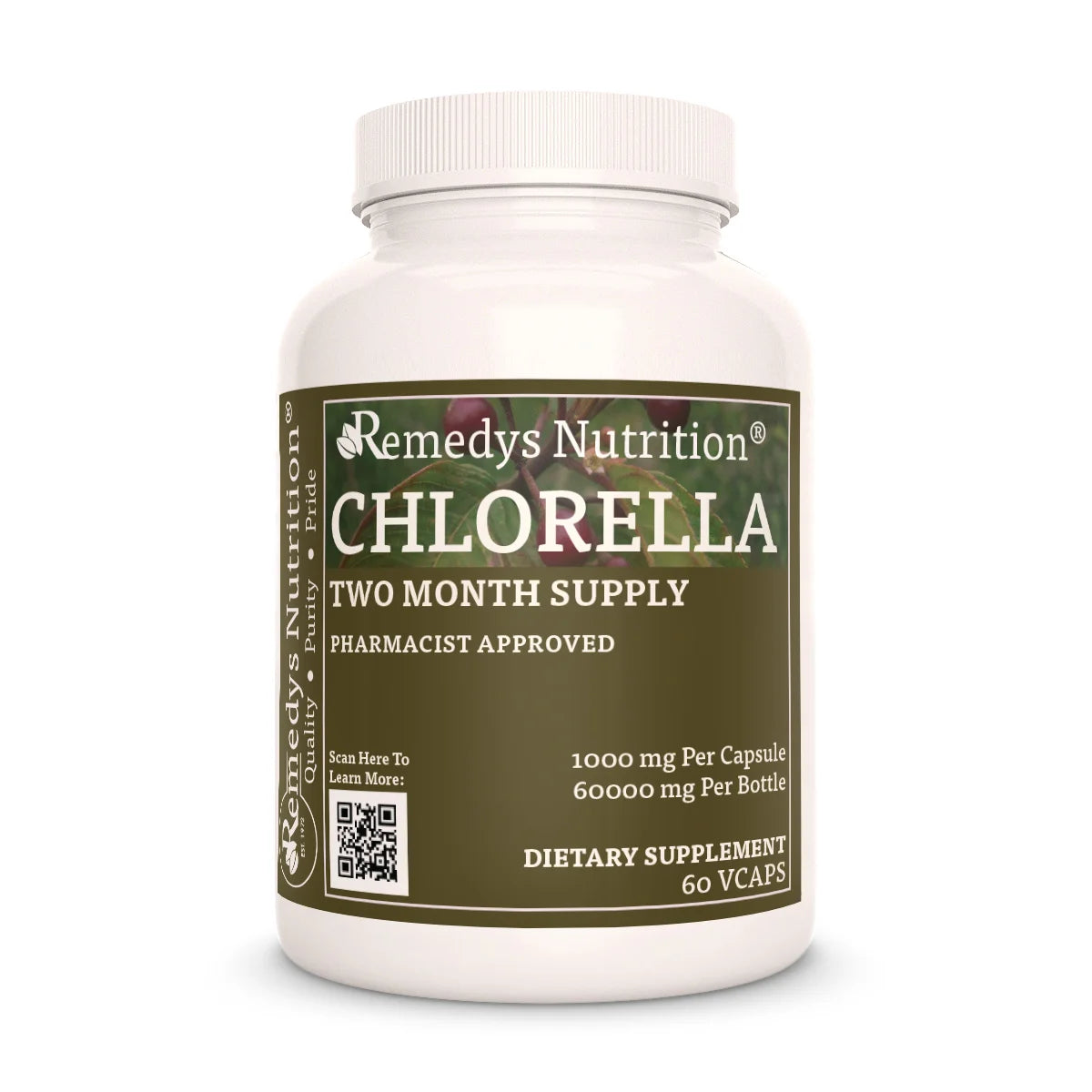 Chlorella 1000 mg, 60 Vegan Capsules