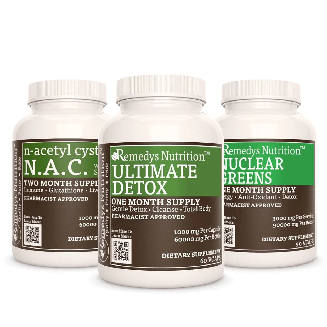 Image of Remedy's Nutrition® Ultimate Detox Power Pack #1™ Herbal Supplement contain Nuclear Greens™ & N-Acetyl Cysteine -NAC