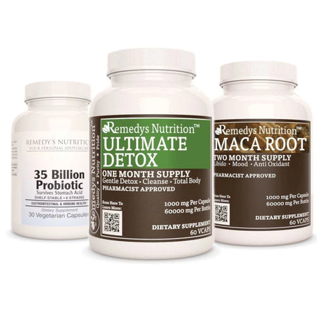 Image of Remedy's Nutrition® Ultimate Detox Power Pack #2™ Herbal Supplements contains Maca Root & 35 Billion Probiotic