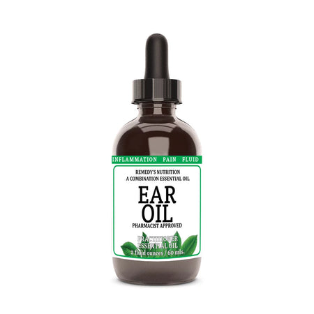 Image of Remedy's Nutrition® Ear Essential Oil Herbal Supplement front bottle.