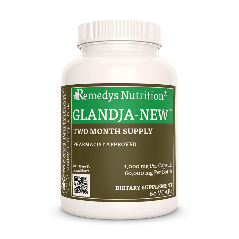 Remedy's Nutrition® GlandJa-New™ supplement bottle with 60 capsules, front label view
