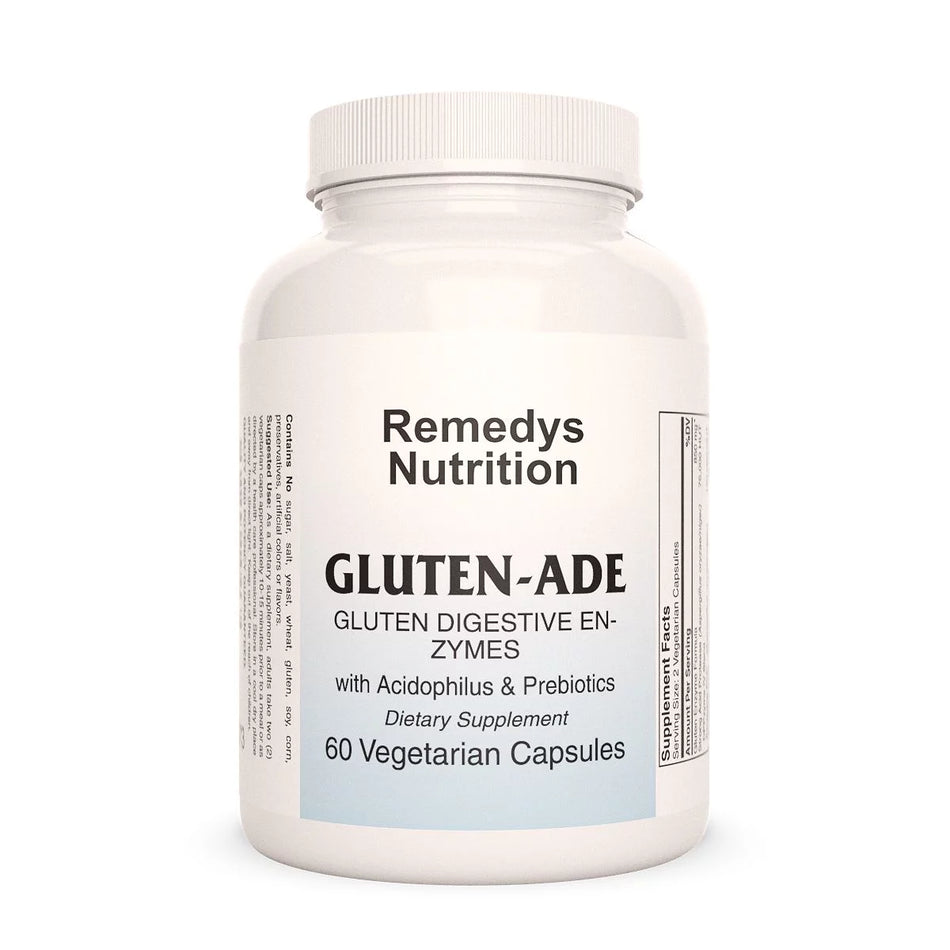 Image of Remedy's Nutrition® Gluten-Ade Digestive Enzymes Capsules Dietary Supplement front bottle.
