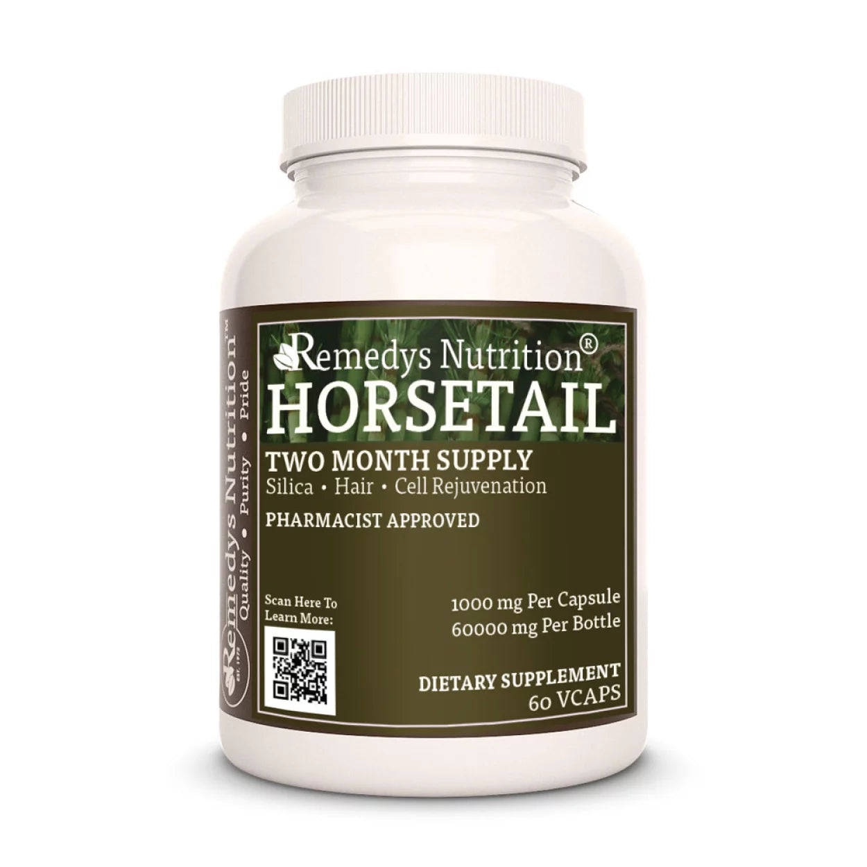 Horsetail 1000 mg, 60 Vegan Capsules
