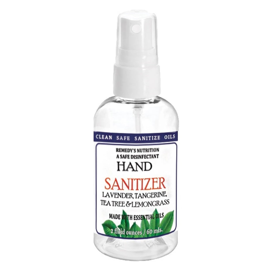 Desinfectante de manos | 75% alcohol y aceites esenciales | 2 onzas líquidas