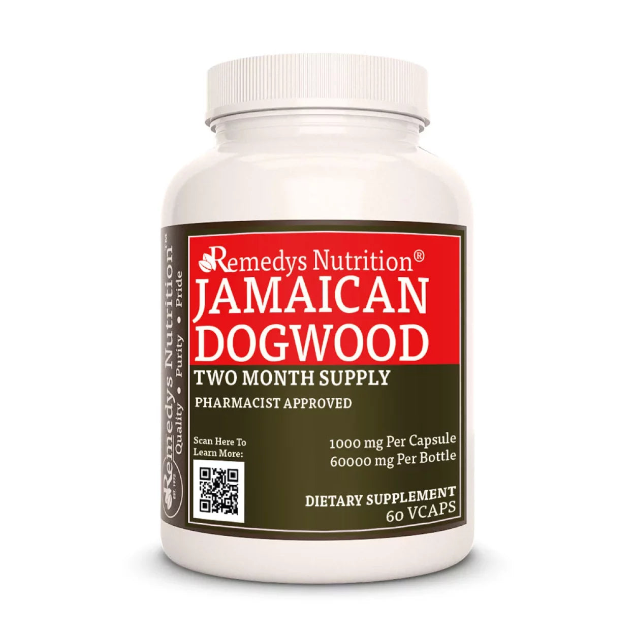 Jamaican Dogwood 1000 mg 60 Vegan Capsules