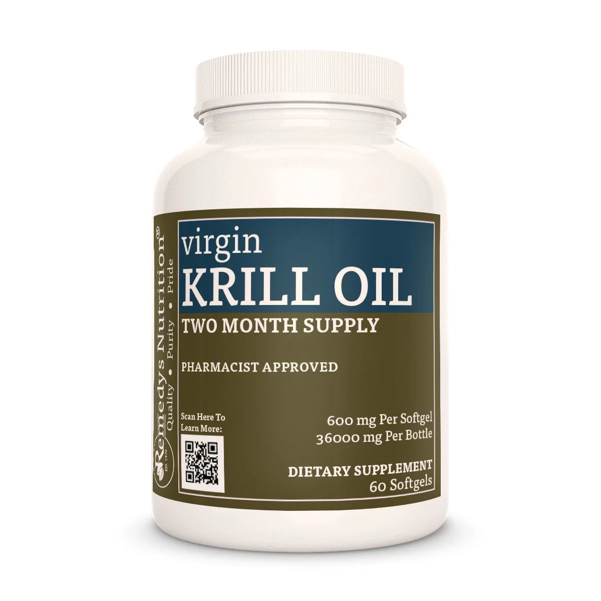 Virgin Krill Oil Omega EPA & DHA 600 mg, 60 Softgels