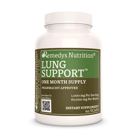 Remedy's Nutrition® Lung Support™ supplement bottle with 60 capsules, front label view