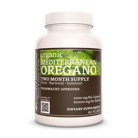 Image of Remedy's Nutrition® Mediterranean Oregano Capsules Herbal Dietary Supplement front bottle. Made in the USA.