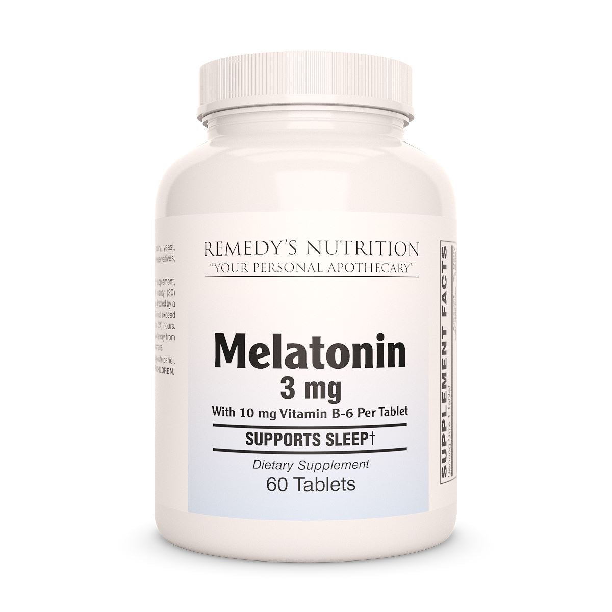 Melatonin 3 mg Supplement Remedy's Nutrition 