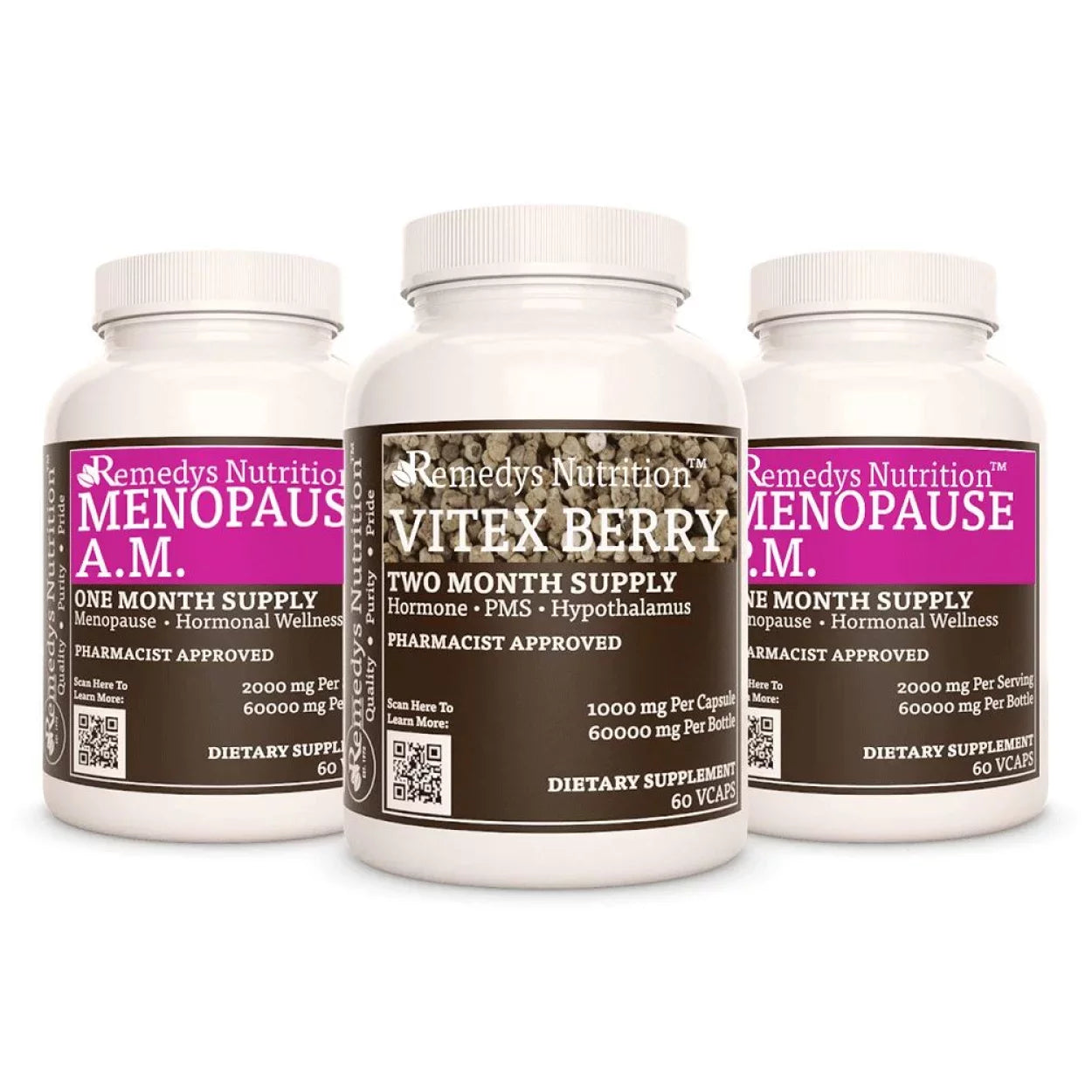 Menopausia y Sueño Power Pack™ | Tres frascos de cápsulas de suplemento