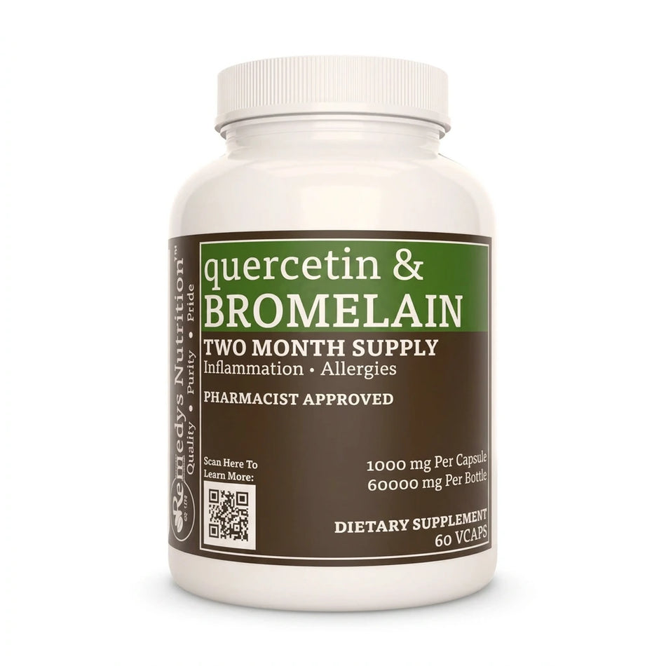 Quercetin & Bromelain 1000 mg, 60 Vegan Capsules