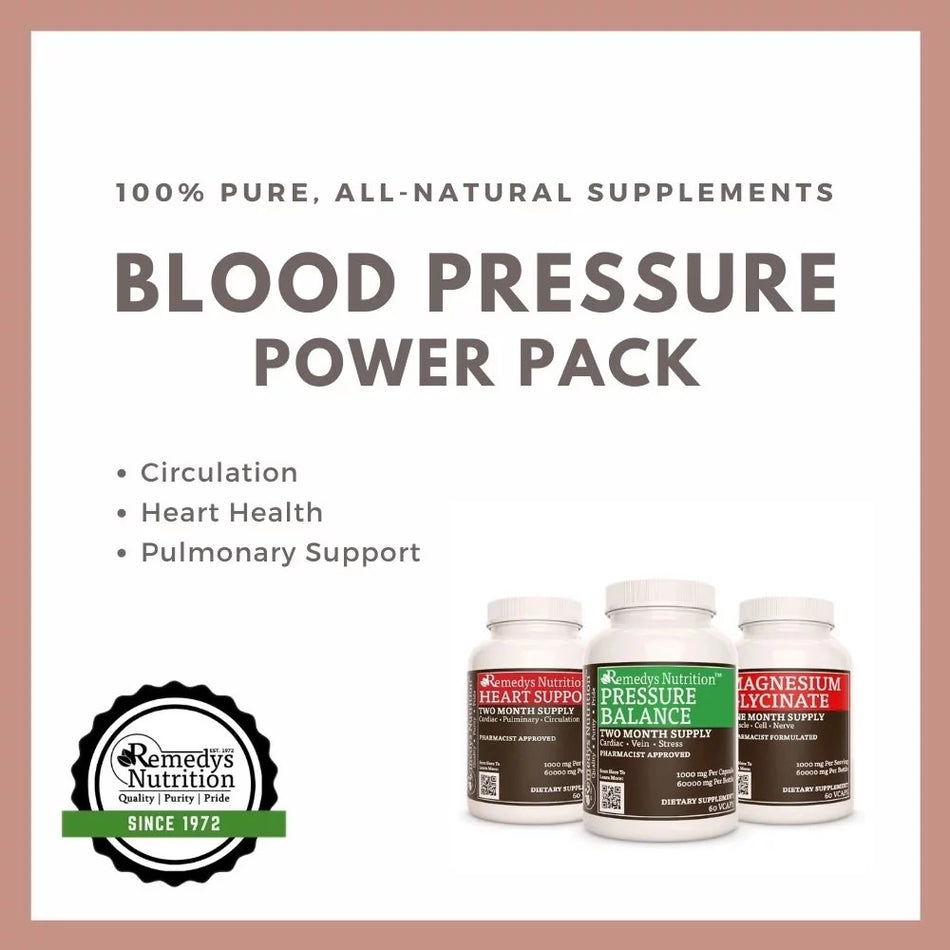 Power Pack™ pour la tension artérielle | Trois flacons de 1000 mg, 60 gélules 
