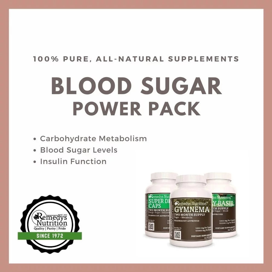 Blood Sugar Power Pack™  | Three Bottles of 1000 mg, 60 Capsules