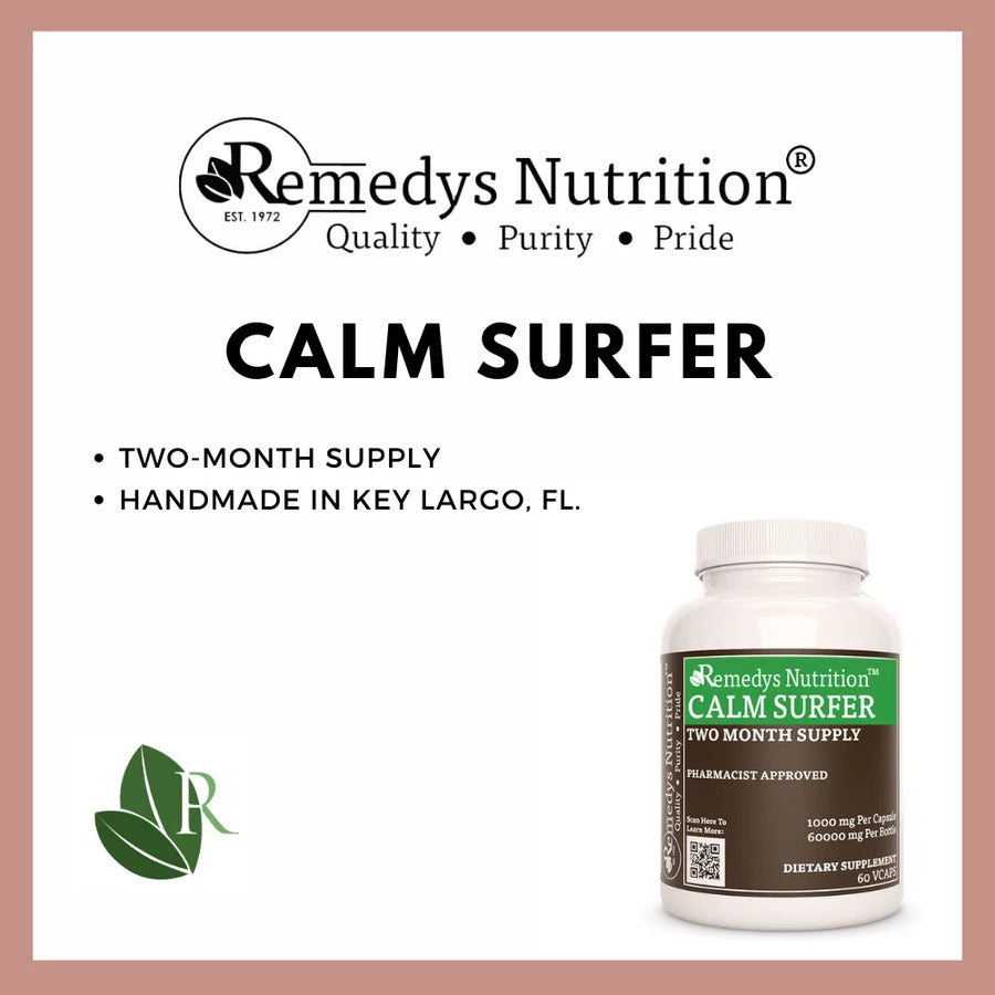 Calm Surfer™ Kava, Valerian & Ashwagandha 1000 mg, 60 Vegan
