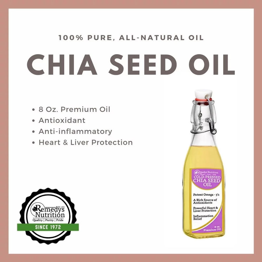 Cold-Pressed Chia Seed Oil | 8 Fluid Ounces
