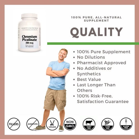 Chromium Picolinate 200 mcg, 90 Capsules