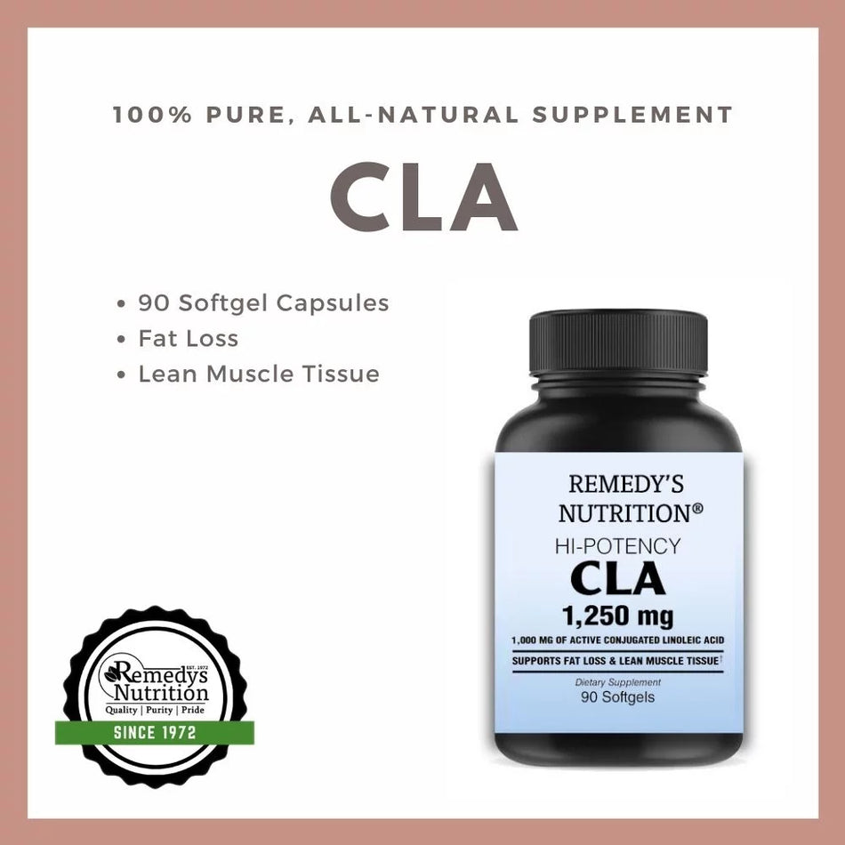 CLA [Acide Linoléique Conjugué] | 1 250 mg, 90 gélules 