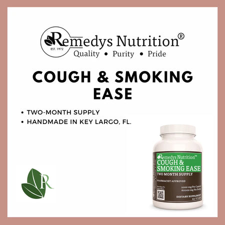 cigarette cough remedy Cough & Smoking Ease™ Vitamins for Throat & Lungs 1000 mg, 60 Vegan Capsules cigarette cough remedy Cough & Smoking Ease™ Vitamins for Throat & Lungs 1000 mg, 60 Vegan Capsules