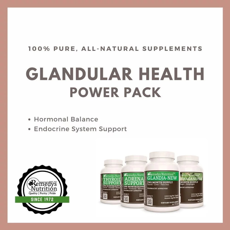 Power Pack™ para la salud glandular | Cuatro frascos de 1000 mg, 60 cápsulas 