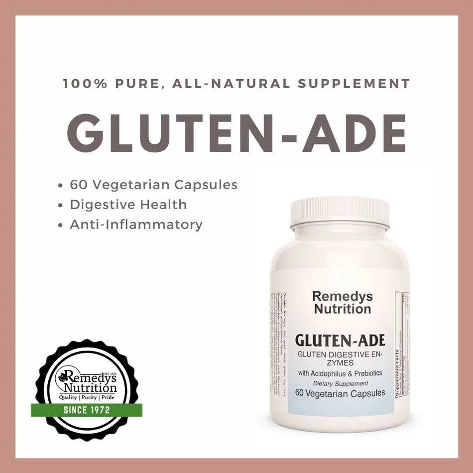 Enzymes digestives Gluten-Ade | 60 gélules végétariennes 