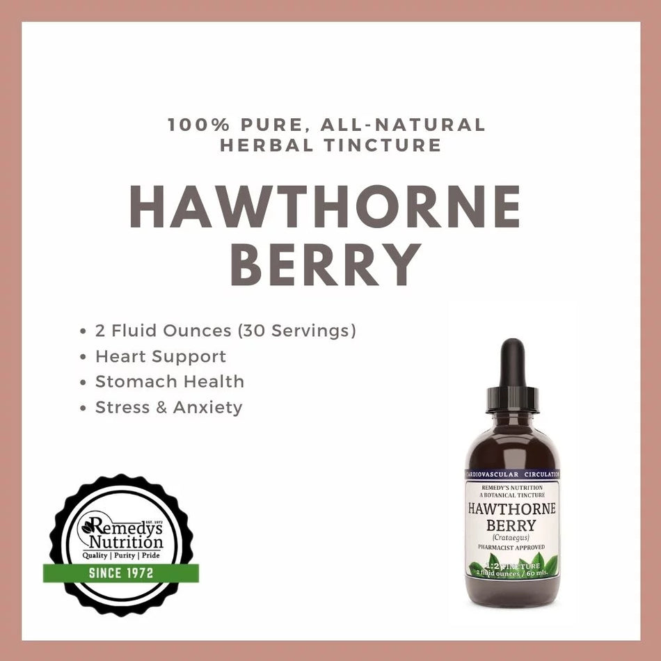 Hawthorn Berry Tincture | 2 Fluid Ounces