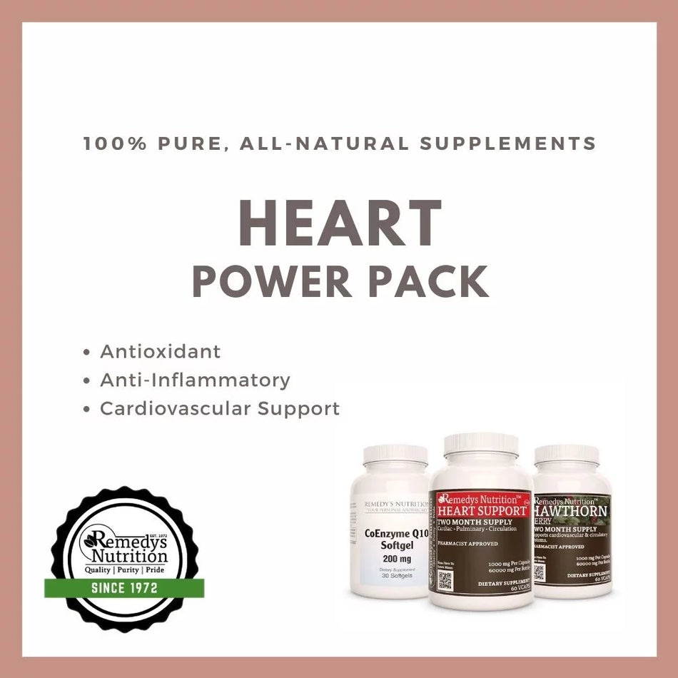 Pack de puissance cardiaque™ | Trois flacons de suppléments de capsules et de gélules 