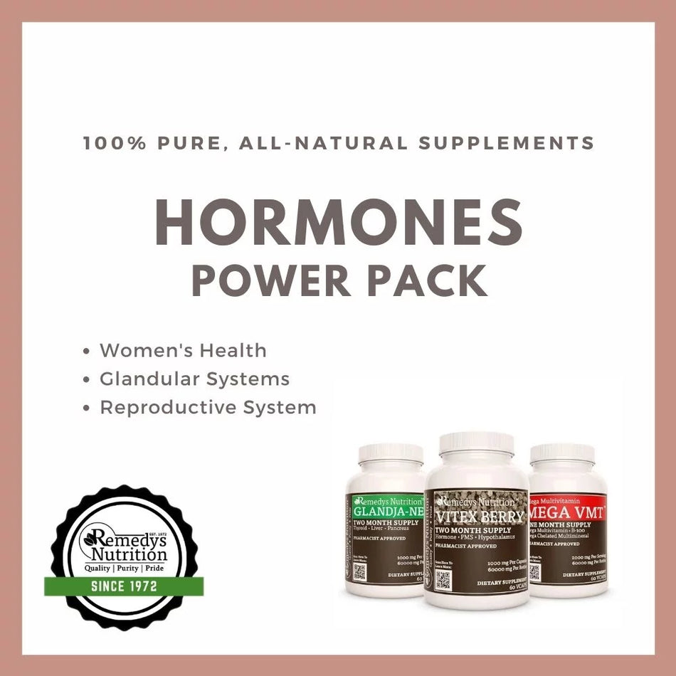 Hormonas Power Pack™ | Tres frascos de cápsulas de suplemento 