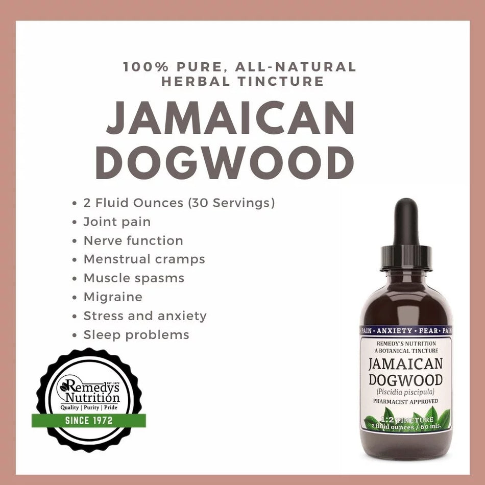 Jamaican Dogwood Tincture | 2 Fluid Ounces