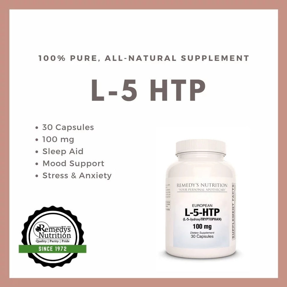 L-5-HTP | 100 mg, 30 gélules végétaliennes 