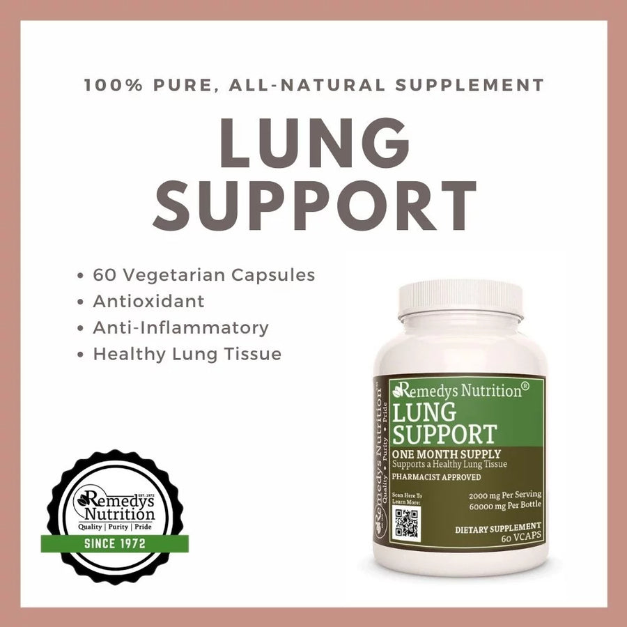 Lung Support™ | Vitamins for Lungs | 1000 mg, 60 Vegan Capsules