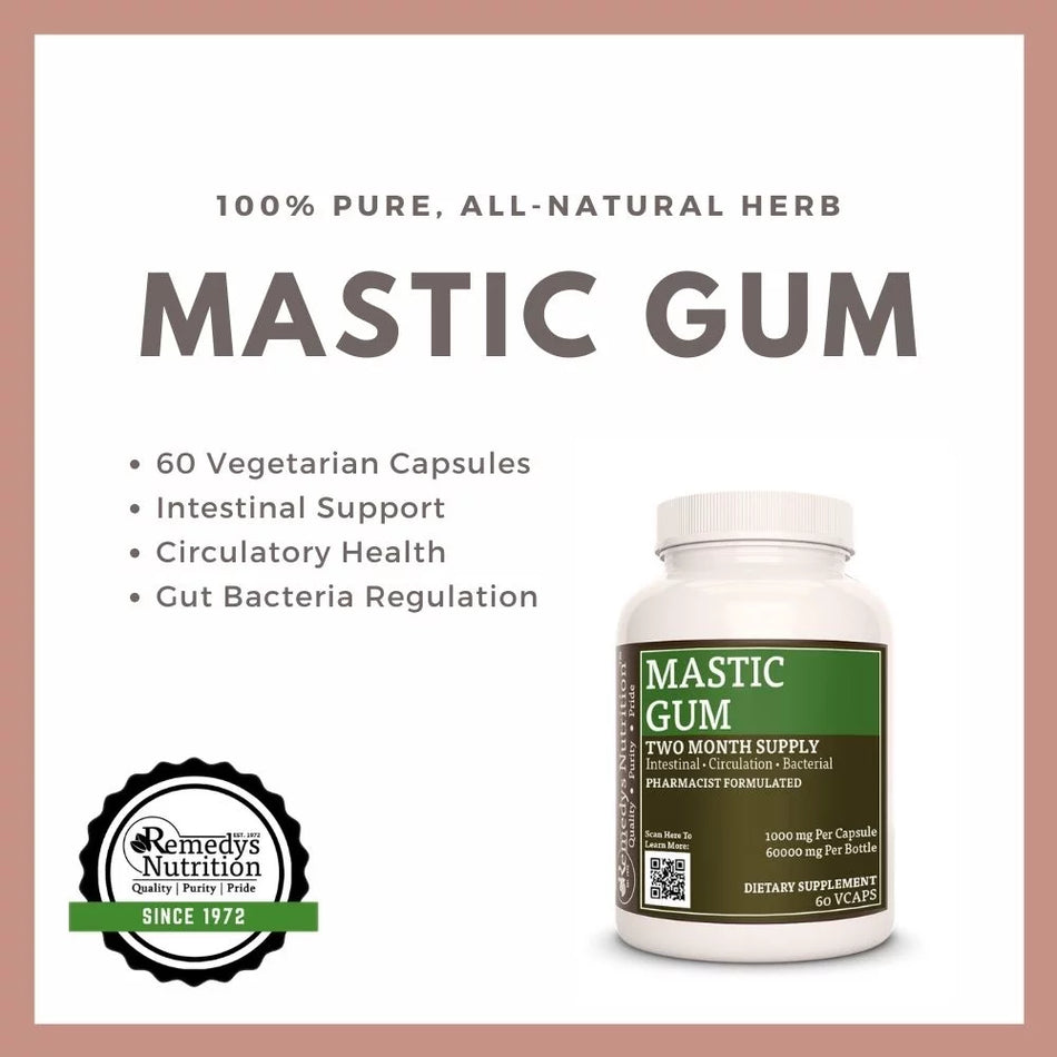 Gomme mastic | 1000 mg, 60 gélules végétaliennes 