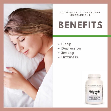 Melatonin 60 count, 10mg & 5mg — vegan supplement — Remedy's Nutrition