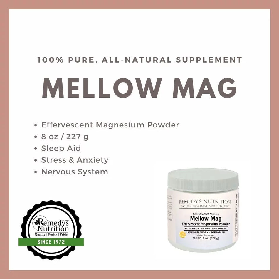 Mellow Mag™ | Polvo de magnesio efervescente | 8 oz de cereza y limón 