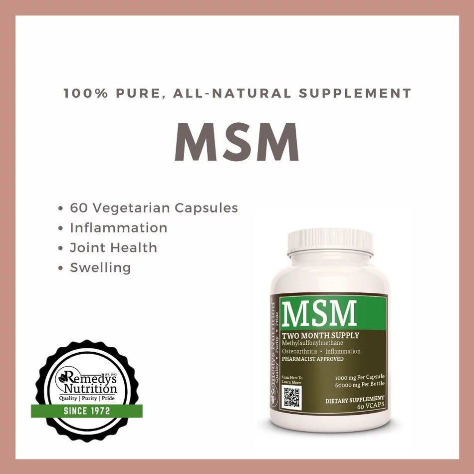MSM | 1000 mg, 60 Vegan Capsules