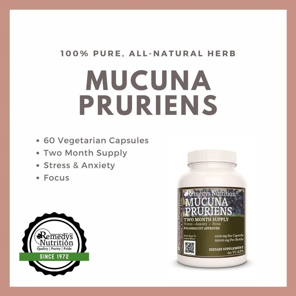 Mucuna Pruriens | 1000 mg, 60 gélules végétaliennes 
