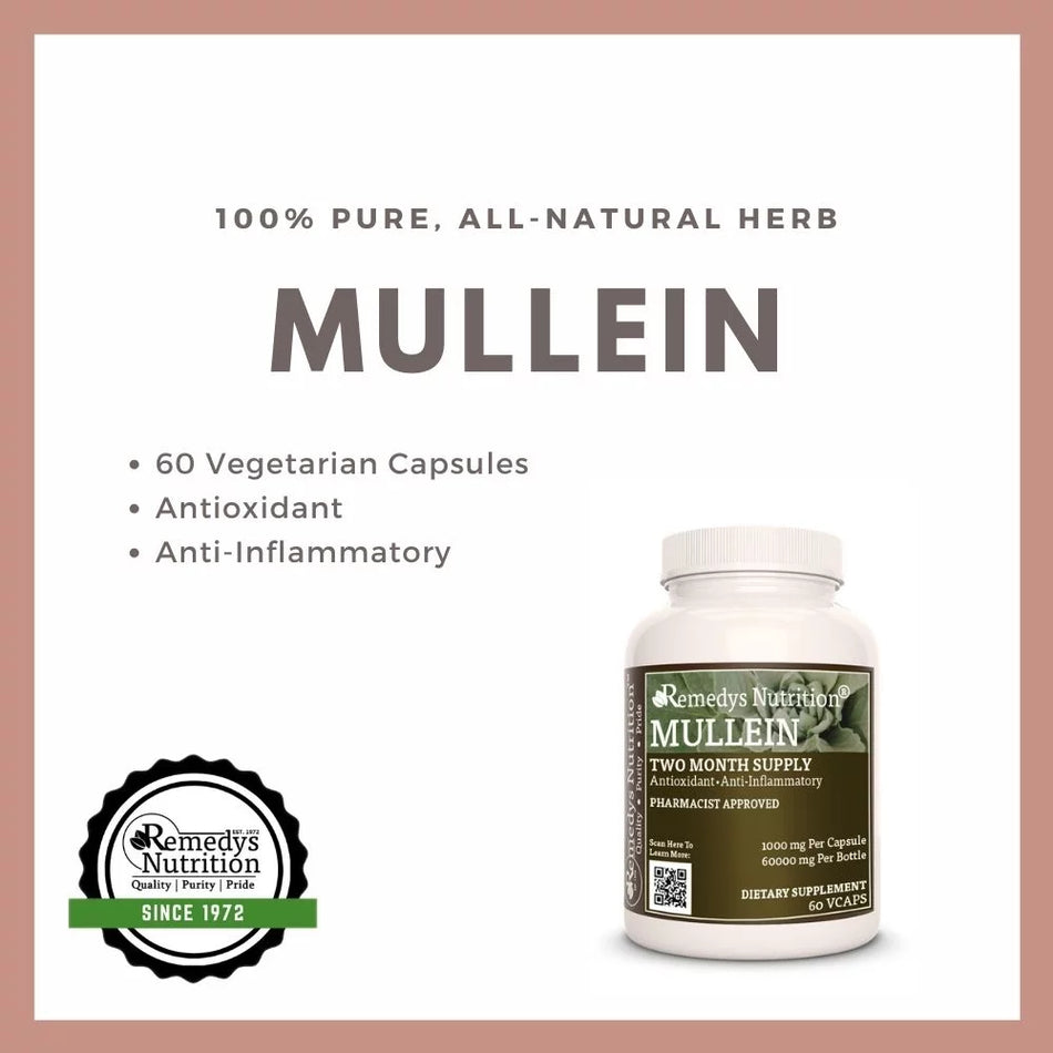 Mullein Leaf | 1000 mg, 60 Vegan Capsules