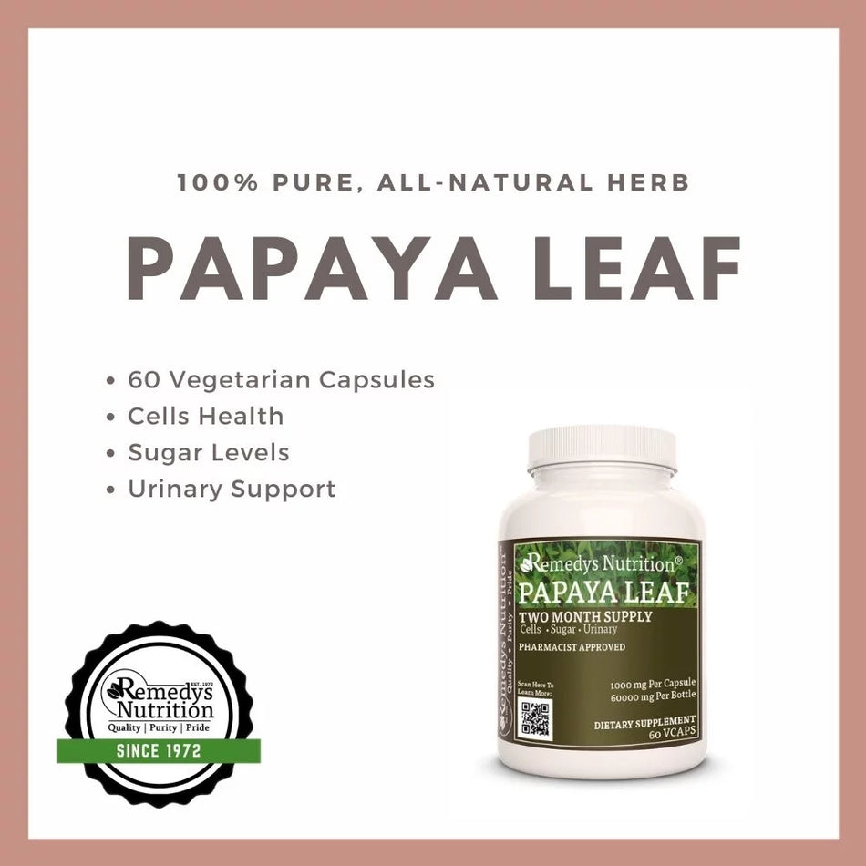Papaya Leaf | 1000 mg, 60 Vegan Capsules